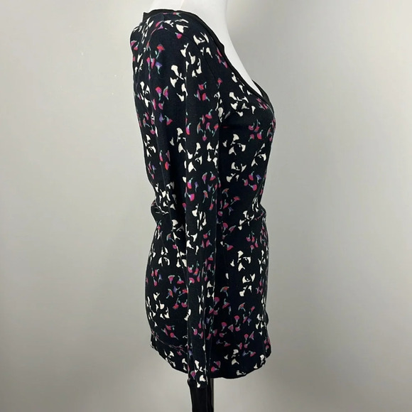 Anthropologie Lilka Thermal Top Sz M Floral Waffle Scoop Neck Y2K Grunge - Picture 5 of 10